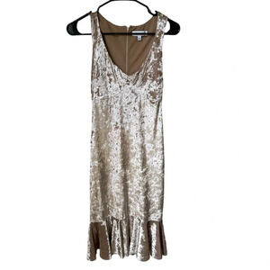 Likely Gold Velvet Dress, size 0